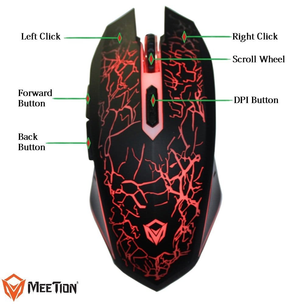 Optical Wired Gaming Mouse with Colour Backlit Wired Touch Gaming Mouse