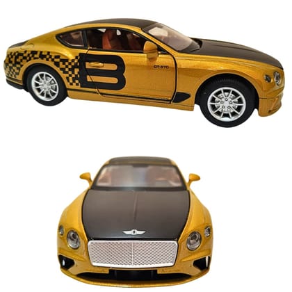 KTRS ENTERPRISE DieCast Zinc Alloy 1/24 Scale Bentlley Continental GT Coupe with for Openable Doors, Working Headlights  Tail Lights 【Colors as Per Stock】