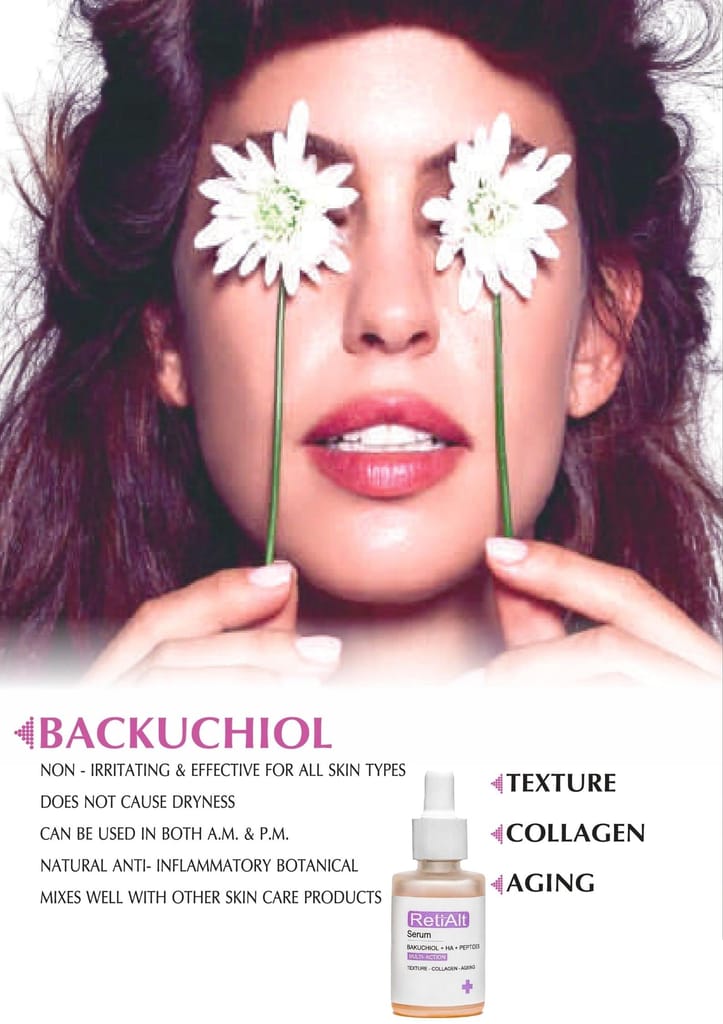 RetiAlt Serum | Bakuchiol And Peptide Serum | Get Wrinkle Free Smooth Skin | Bakuchiol Oil Face Serum | Serum For Evens Out Skin Tone | Anti Ageing Bakuchoil Serum | Serum For Young Skin - 20ml