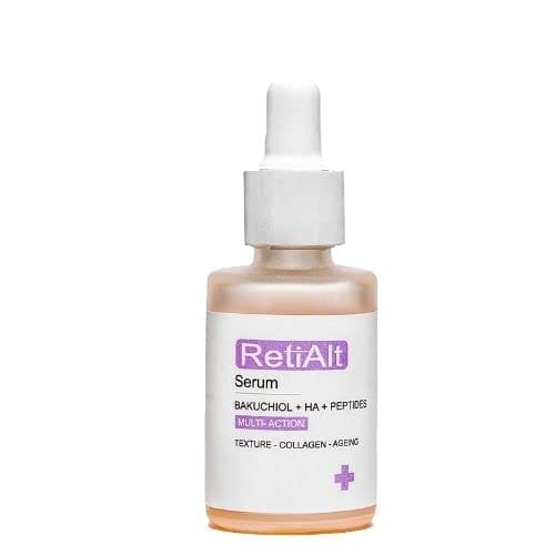 RetiAlt Serum | Bakuchiol And Peptide Serum | Get Wrinkle Free Smooth Skin | Bakuchiol Oil Face Serum | Serum For Evens Out Skin Tone | Anti Ageing Bakuchoil Serum | Serum For Young Skin - 20ml