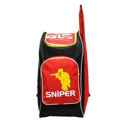 GLS Sniper Duffle Cricket Kit Bag with One Side Bat Sleeve (Red)