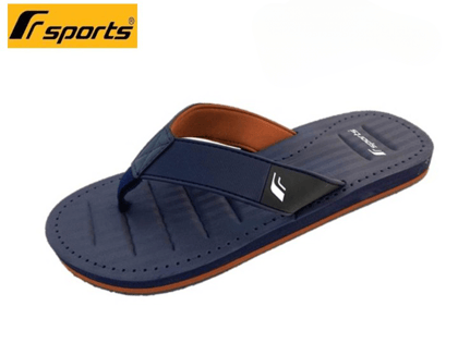Fsports Navy blue and Rust Mustang Solid Fabric Slip On Casual