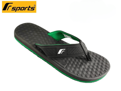 Fsports Grey and  Green Solid Fabric Slip On Casual