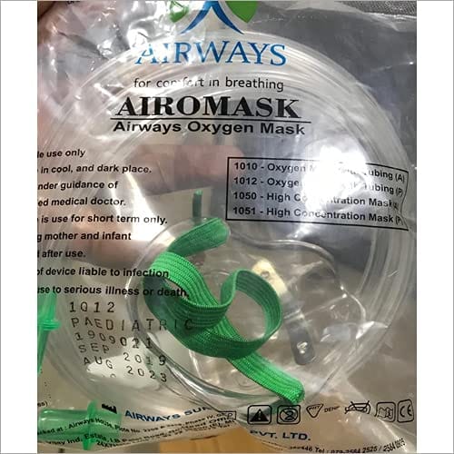 MICROSIDD Oxygen Face Mask with Tube Universal Fit (Green, Transparent, 2) - Microfiber Wipes | Buy online on ZillyBuy