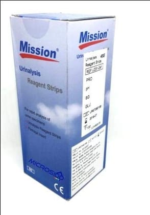 Microsidd Mission Urine Test Strips Protien Glucose SG Ph 4 parameters