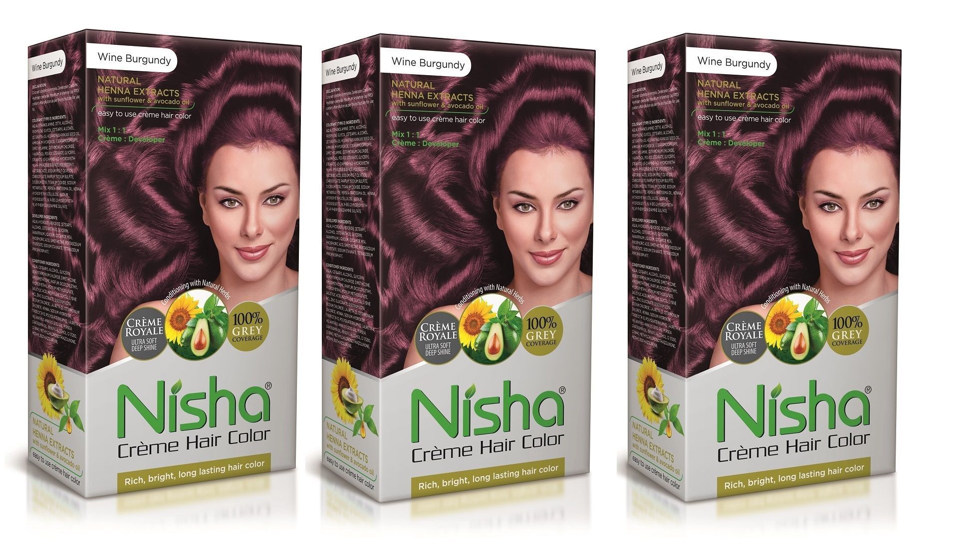 Burgundy Henna Hair Color with Brush and Gloves 6 pcs – Soap Stop & Body  Shop