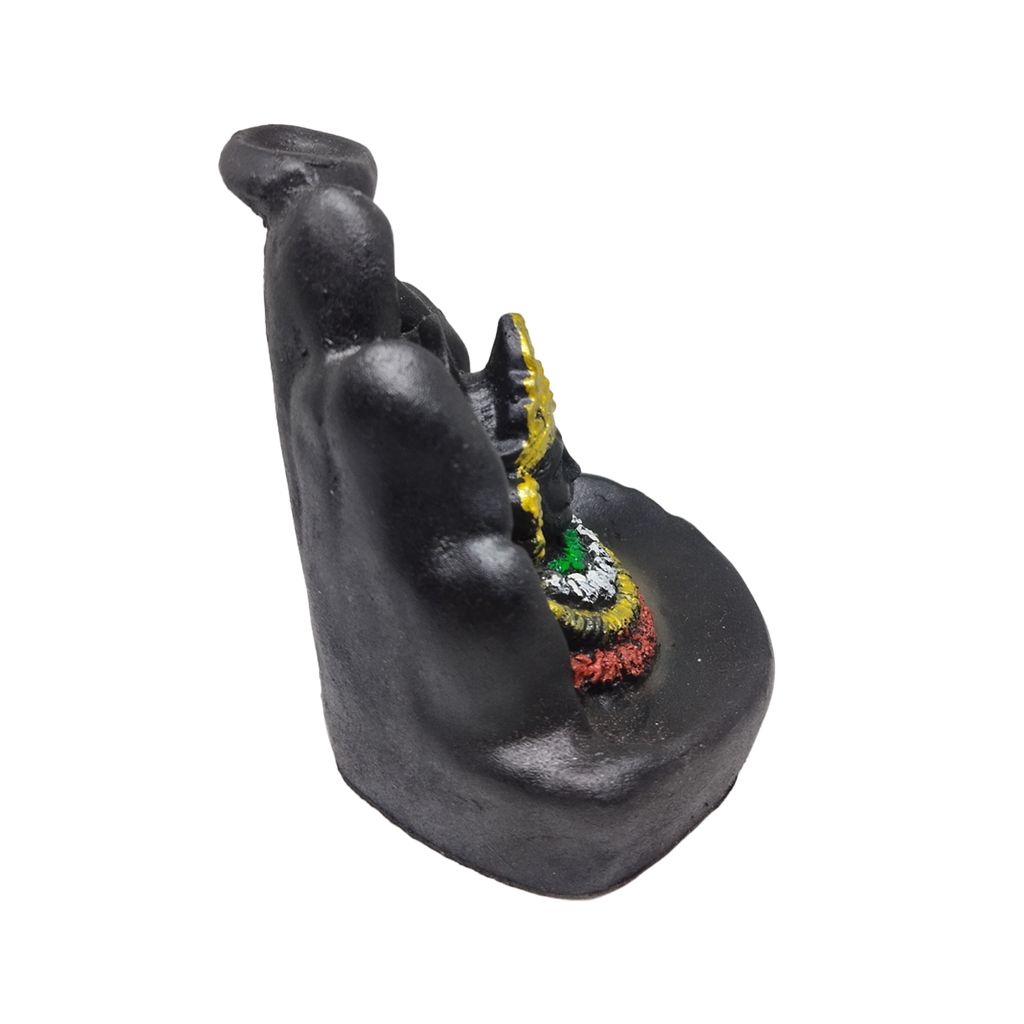 ZURU BUNCH Lord Khatu Shyam Smoke Waterfall Cone Incense Holder, Lord Khatu Shyam Smoke Waterfall Incense Holder with 10 Pieces backflow incense cones, Handcrafted Pure Ceramic