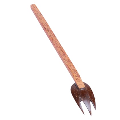Eco-friendly Handmade Coconut Shell Small Fork (Pack of 2) – Made with Coconut Shell & Coconut Wood