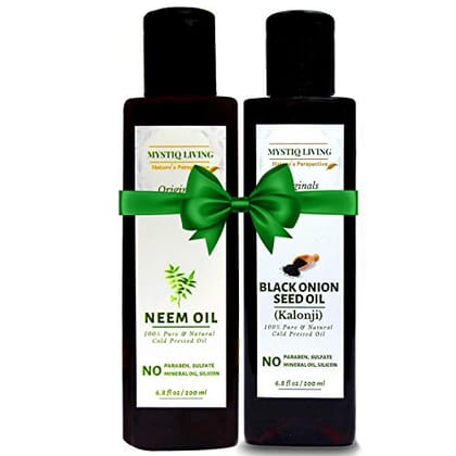 Combo Kit- Onion Black Seed Oil (Kalonji Oil) & Neem Oil (Pack of 2)