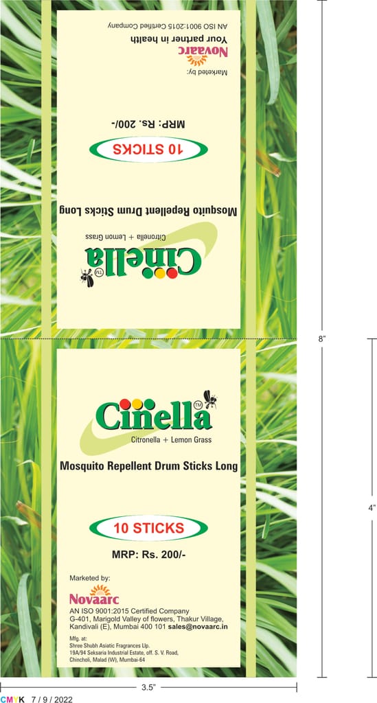 CINELLA Harbal Mosquito Repellant Drum Sticks - For Outdoors - Fresheners and Repellents | Buy online on ZillyBuy