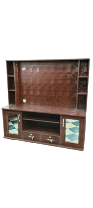 Wooden Brown Free Unit Tv Stand, For Home