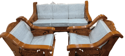 5 Seater Sofa Sagwaan Teak Wood Brown (