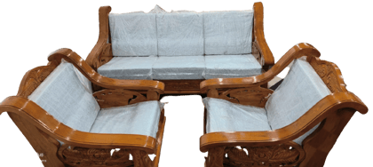 5 Seater Sofa Sagwaan Teak Wood Brown (