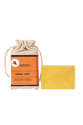 BODHISOUL Sandal Soap | Skin Toning | Scar Removal | Vegan | Handmade | 100 Gm