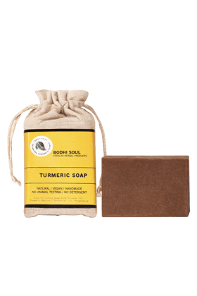 BODHISOUL Turmeric Soap | Fresh Soap with Turmeric | Skin Toning | Scar Removal |Glowing Skin | Handmade | 100 Gm
