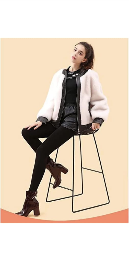 OUTFITX Women's Nylon Black Opaque Pantyhose Stockings With Super Stretch Waistband