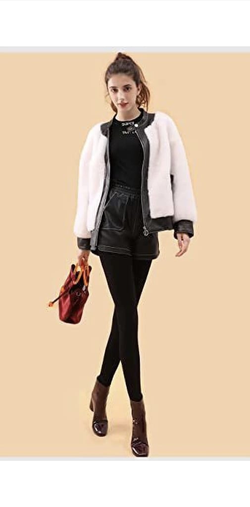 OUTFITX Women's Nylon Black Opaque Pantyhose Stockings With Super Stretch Waistband