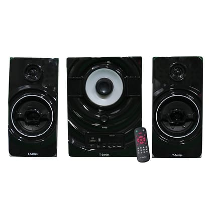 T-Series M-13BT 2.1 Channel Multimedia Bluetooth Speaker System Black, Bluetooth Home Theatre with Digital Display AUX/IP,USB,SD/MMC, Bluetooth Supported with Remote Control T-Series M-13BT 2.1 Channel Multimedia Bluetooth Speaker System Black, Bluetooth Home Theatre with Digital Display AUX/IP,USB,SD/MMC, Bluetooth Supported with Remote Control