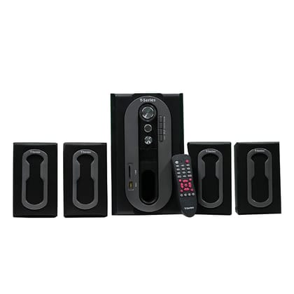 T-Series M4003BT 4.1 Channel Multimedia Bluetooth Speaker System Black Bluetooth Home Theatre with Digital Display AUX/IP,USB,SD/MMC, Bluetooth Supported Ambience Light with Remote Control T-Series M4003BT 4.1 Channel Multimedia Bluetooth Speaker System Black Bluetooth Home Theatre with Digital Display AUX/IP,USB,SD/MMC, Bluetooth Supported Ambience Light with Remote Control