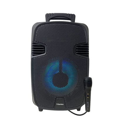 T-Series TR-80 Portable Trolley Wireless Bluetooth Speaker with inbuilt Rechargeable Battery with Wired Mic, Aux,SD Card,USB Supported,Disco Light with,External Audio Drive,FM T-Series TR-80 Portable Trolley Wireless Bluetooth Speaker with inbuilt Rechargeable Battery with Wired Mic, Aux,SD Card,USB Supported,Disco Light with,External Audio Drive,FM
