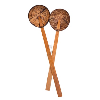 Large size Coconut Shell Ladles – 2 Nos