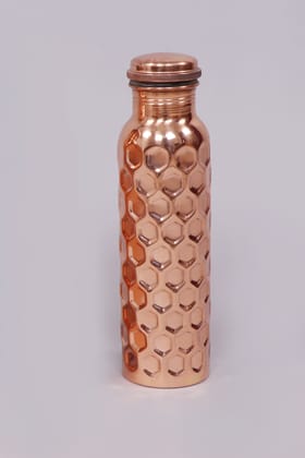 Roque Copper Water Bottle 1 Litre (Hammered style)