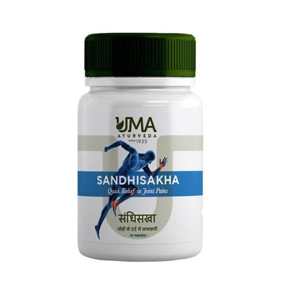 Uma Ayurveda Sandhisakha Ayurvedic Tablets Helpful in Bone Joint and Muscle Care and Pain Relief (30 Tabs)