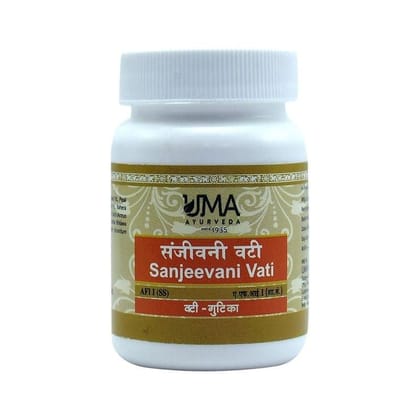 Uma Ayurveda Sanjeevani Vati Ayurvedic Tablets Useful in Digestive Health and Fever (80 Tabs)