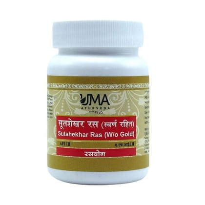 Uma Ayurveda Sutshekhar Ras (W/o Gold) 80 Tab Useful in Digestive Health Antacid, Vomiting