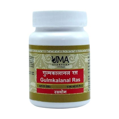 Uma Ayurveda Gulmkalanal Ras 80 Tab Useful in Digestive Health Gulma, Tumor