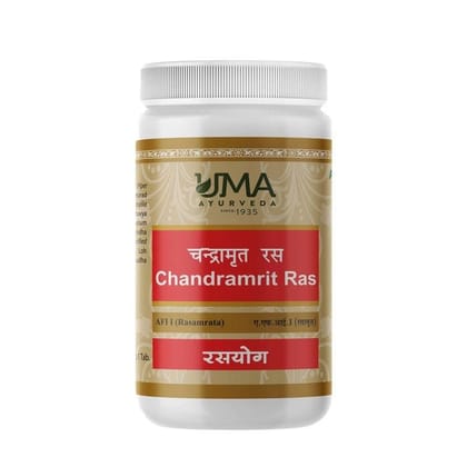 Uma Ayurveda Chandramrit Ras 1000 Tab Useful in Respiratory Care Fever, Cough