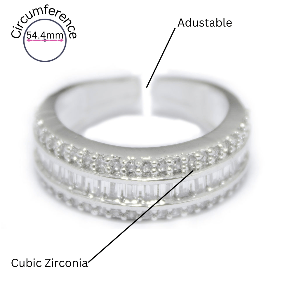 Finger ring | Finger ring for women and girls | Silver plated finger ring | Adjustable ring | Simple new design graceful ring