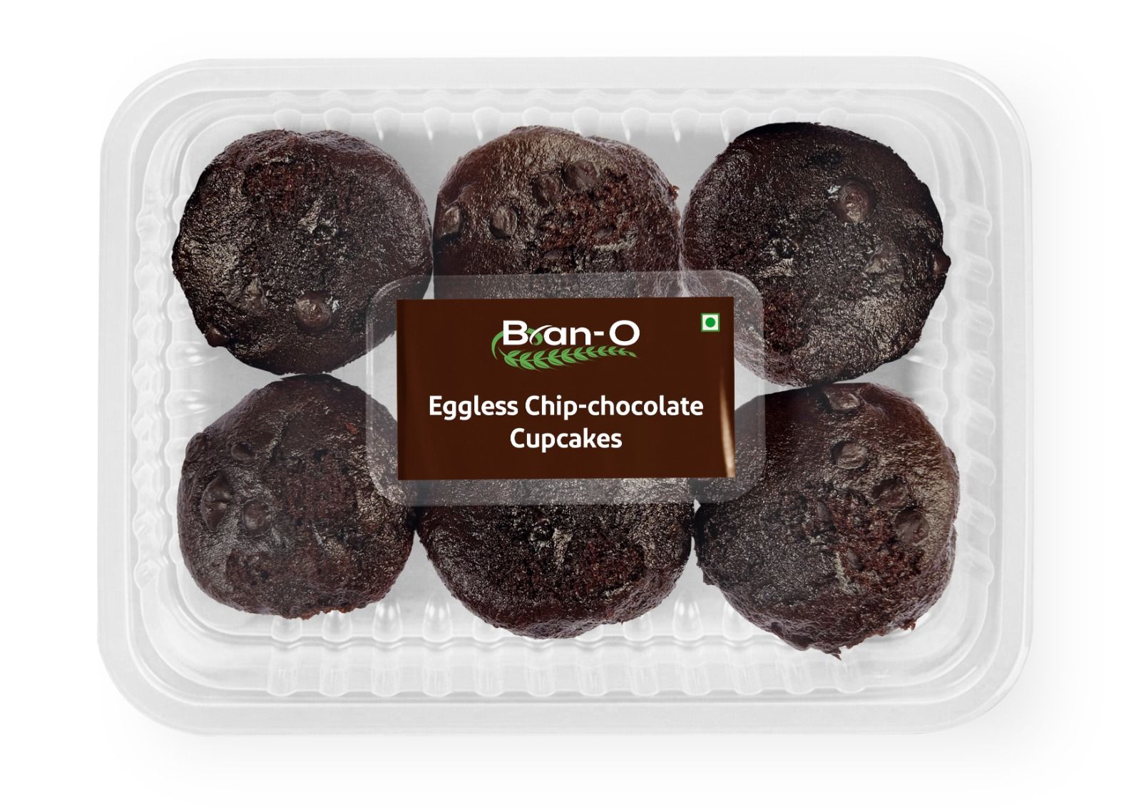 BranO Eggless Chip Chocolate Cupcakes