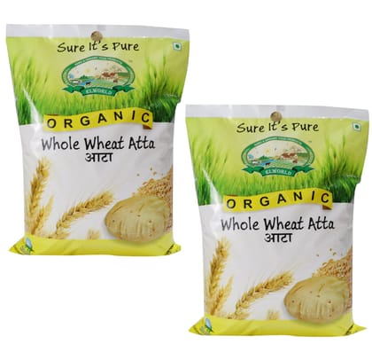 ELWORLD AGRO & ORGANIC FOOD PRODUCTS Sharbati Whole Wheat Chakki Atta/Flour Fresh, 5 Kg (Pack Of 2)