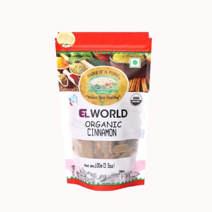 Elworld Agro & Organic Food Products Cinnamon/Dalchini - 50G (Pack of 5)