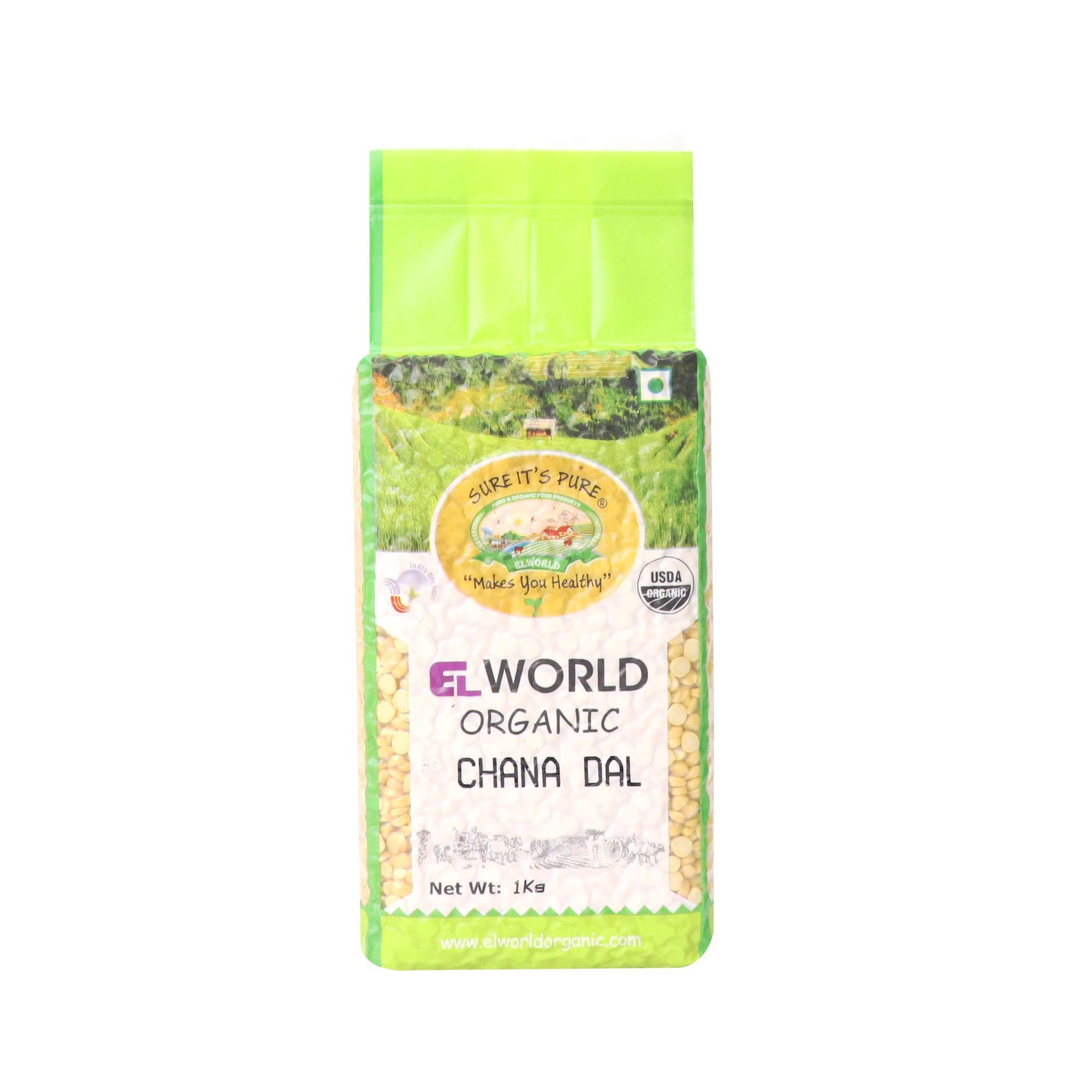 ELWORLD AGRO & ORGANIC FOOD PRODUCTS Chana Dal - 900g (Pack of 3)