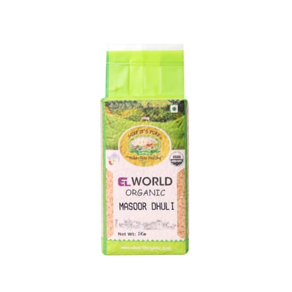 Elworld Agro & Organic Food Products Red Masoor Dal Split 900gm (Pack of 2)