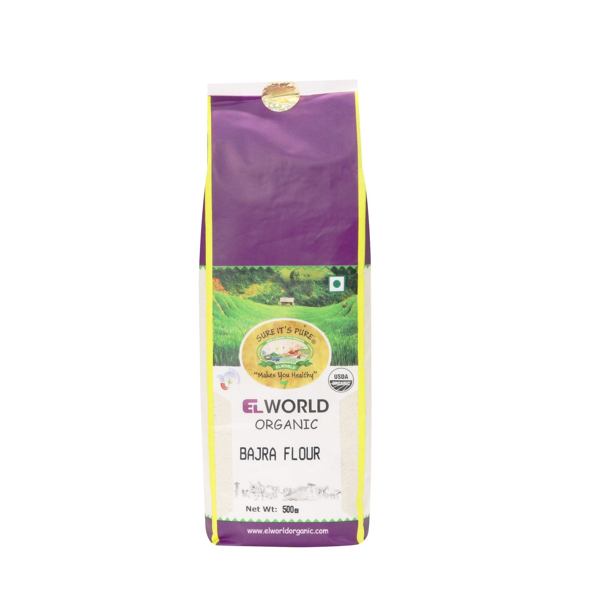 ELWORLD AGRO & ORGANIC FOOD PRODUCTS Pearl Millet Bajra Flour, 500 gX2 (Pack of 2)