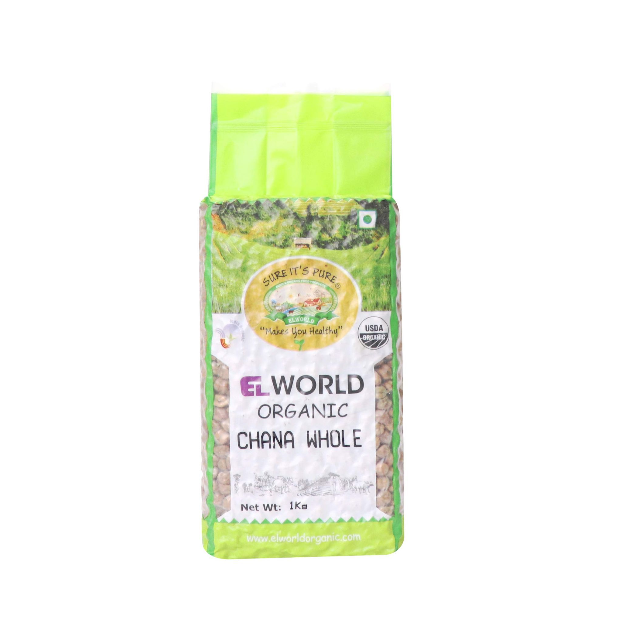 Elworld Agro & Organic Food Products Black Chana Whole 900GM (Pack of 2)