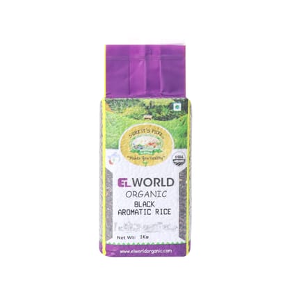 Elworld Agro & Organic Food Products Regular Black Aromatic Rice 900GM (Pack of 2)