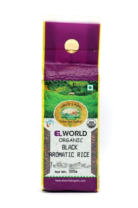Elworld Agro & Organic Food Products Regular Black Aromatic Rice (500 G)