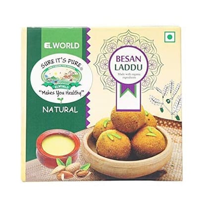 ELWORLD AGRO & ORGANIC FOOD PRODUCTS Besan Ladoo 300 Gram (Pack of 2)