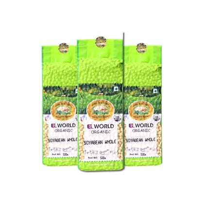 ELWORLD AGRO & ORGANIC FOOD PRODUCTS Soyabean Whole 500 g X 3 (Pack of 3)
