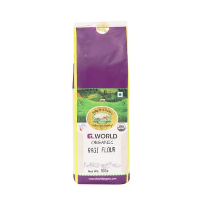 ELWORLD AGRO & ORGANIC FOOD PRODUCTS Ragi Flour- 500g (Pack of 2)