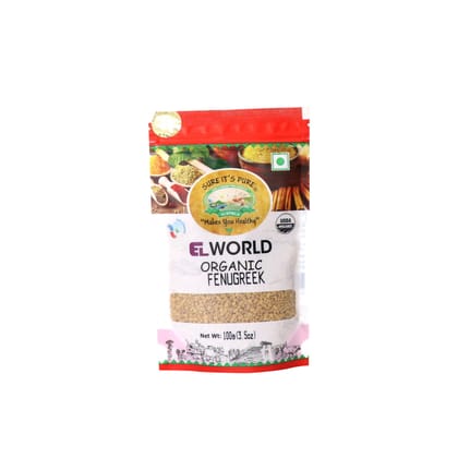 ELWORLD AGRO & ORGANIC FOOD PRODUCTS Fenugreek (Methi), 100 Gram (Pack of 10)