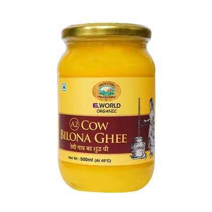 Elworld Agro & Organic Food Products A2 Desi Bilona Cow Ghee 500ml