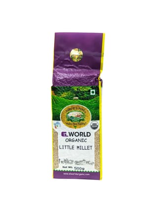 Elworld Agro & Organic Food Products Little Millet low GI 500g (Pack of 10), 5kg