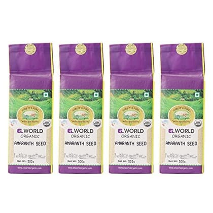ELWORLD AGRO & ORGANIC FOOD PRODUCTS Amaranth Seed Rich In Fiber And Protein 500G (Pack Of 4), 2Kg