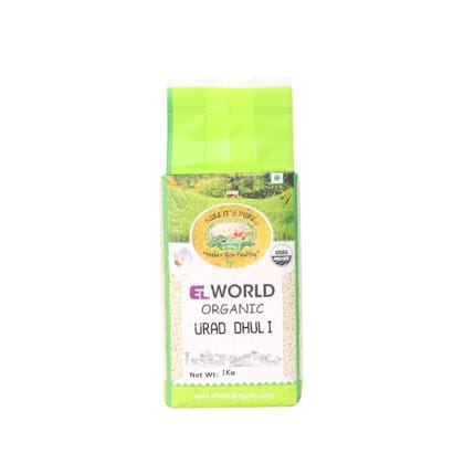 Elworld Agro & Organic Food Products Urad Dal Split(Dhuli), 900g (Pack of 2)