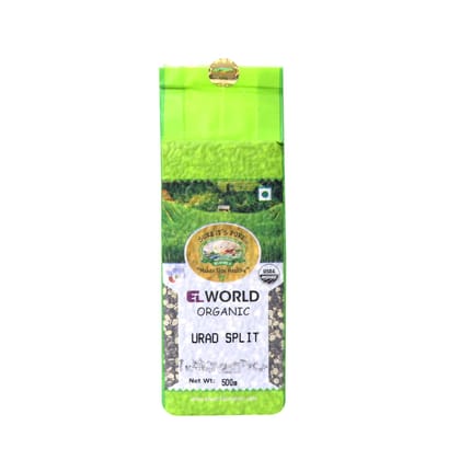 ELWORLD AGRO & ORGANIC FOOD PRODUCTS Urad Black Split- 450 Gram (Pack of 5)